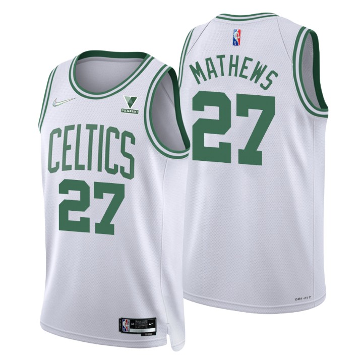 Men's Boston Celtics Garrison Mathews #27 Diamond 75th Anniversary Association Jersey 2401KFQK